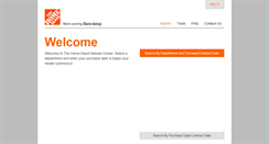 Desktop Screenshot of homedepotrebates.com